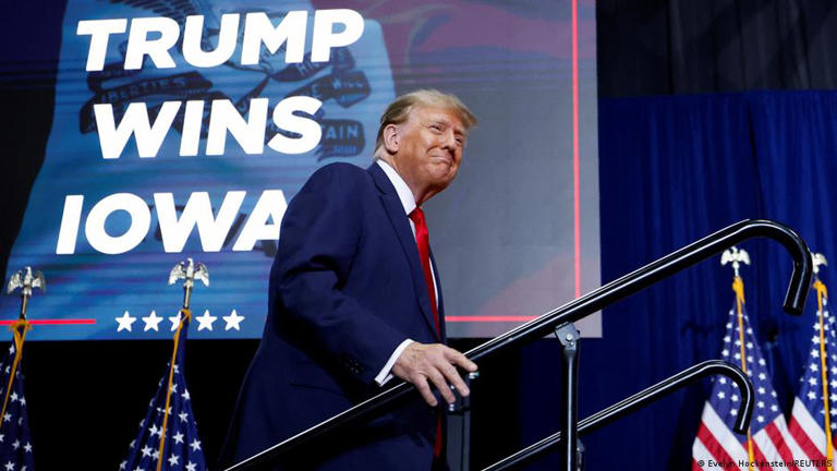 Donald Trump Leads in Initial GOP Presidential Contest