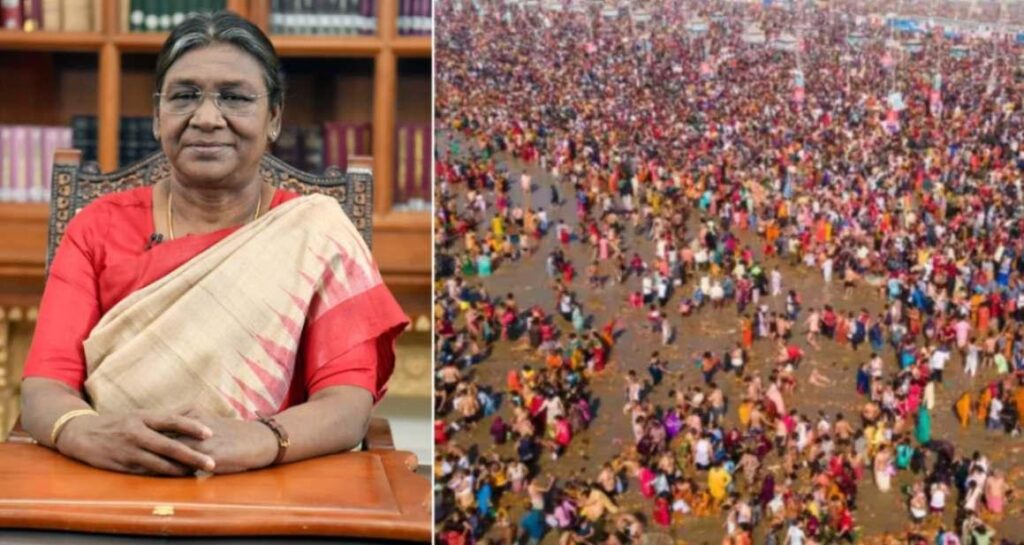 President Droupadi Murmu Takes the Holy Dip at Maha Kumbh in Prayagraj